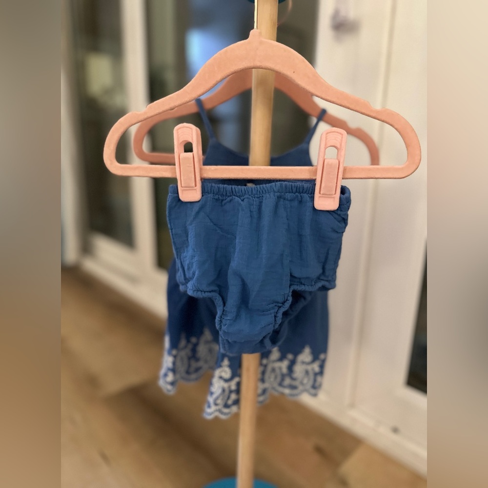 Ralph Lauren blue dress and bloomers size 3 months - Picture 2 of 4